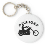 White  Dilligaf Chopper keychains