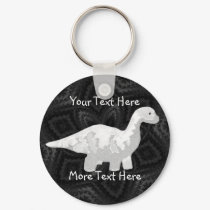White Dino Keychain