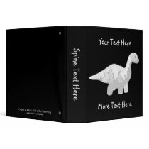 White Dinosaur Binder by Customizables White Dinosaur Binder