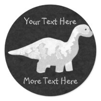 White Dinosaur Stickers