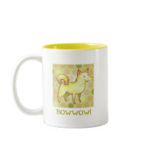 White Dog 2-Tone Mug(left handle) mugs
