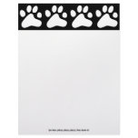 White Dog Paws, Your Name, Address, Address, Ad... letterhead
