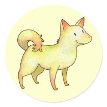 White Dog Small Stickers