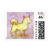 White Dog Stamp