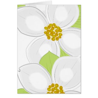 White Dogwood Blossom card