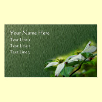 White Dogwood Blossoms Floral Business Card business cards