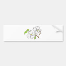 White Dogwood Bumper Sticker