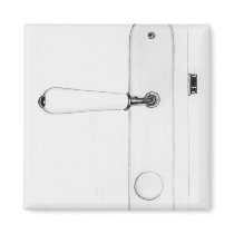 White Doorknob Magnet