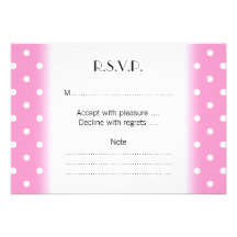 White Dots, Pink Polka Dots Pattern. Invite