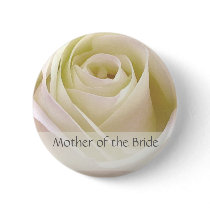 White double rose Mother of the Bride Pin buttons
