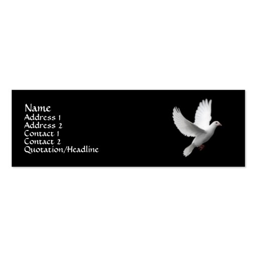 White Dove Business Card Template (front side)