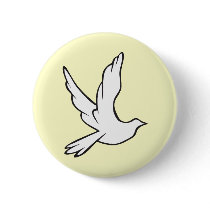White Dove Pinback Button