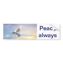 White dove in flight bumper sticker