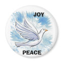 White Dove, PEACE, JOY magnets