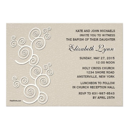 White Dove Religious Photo Invitation Version 2