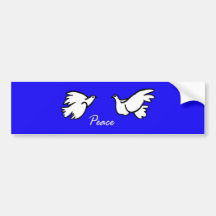 White Doves of Peace Bumper Sticker