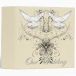 White Doves & Swirls Our Wedding  Avery Binder