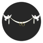 White Doves  Wedding Stickers
