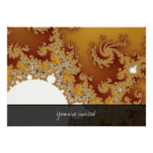 White Dragon - Fractal Art Personalized Announcements
