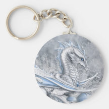 White Dragon Keychain
