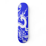 white dragon on blue skateboards