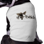 White Dress Fairy Sepia Negative - The Bride Pet Tee Shirt