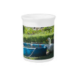 White Ducks and a Pool Pitcher