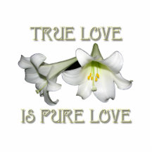 White Easter Lilies: True Love is Pure Love Cut Outs