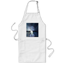 White Egret Fantasy Wildlife Art Gift Apron