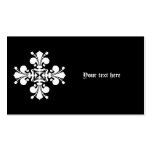White elegant damask motif business card template