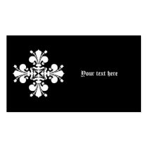 White elegant damask motif business card template