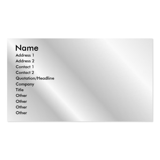 White Elegant Profile Card Business Card