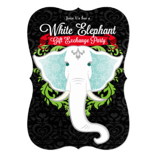 white elephant custom holiday party invitations white elephant custom holiday party invitations
