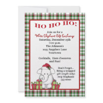 White Elephant Gift Exchange invitations