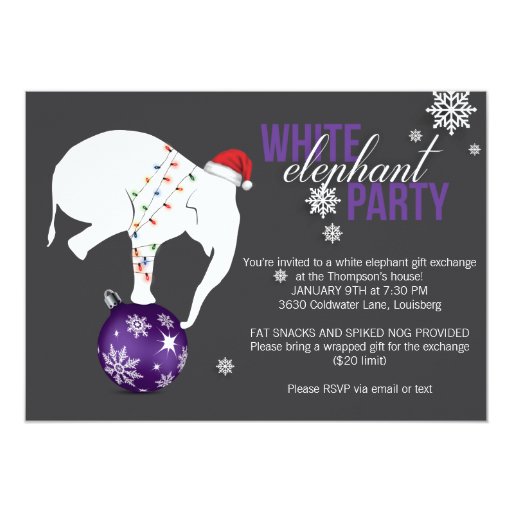 white-elephant-party-invitation-purple-gray-zazzle