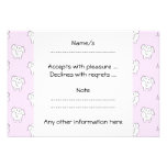 White Elephant Pattern on Pink. Custom Invite