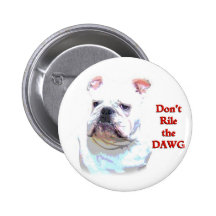 White English Bulldog button