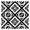 White Equal Sign Geometric Pattern on Black