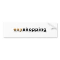 white esyshopping logo laptop/bumper sticker bumper stickers