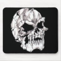 White Evil Scary Deadly Skull Mousepad by MistaSCARY White Evil Scary Deadly Skull Mousepad