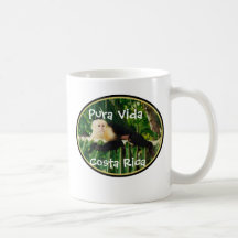 White Face Monkey, Pura Vida, Costa Rica Coffee Mugs