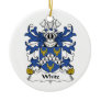 White Family Crest Ornament
