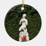 White Faun statue - Italian Garden, Compton Acres, Christmas Ornaments