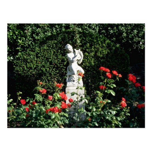White Faun with lyre - Italian Garden, Compton Acr Post Cards