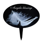White feather - angelic by nature cake pick