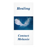 White feather art - symbol of purity and innocence rack card template