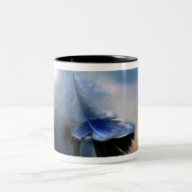 White feather sailing mug