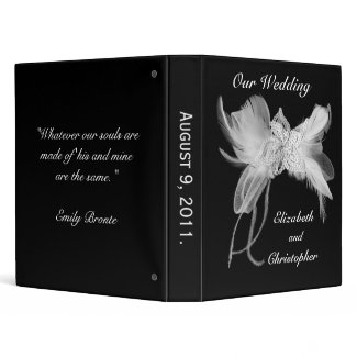White Feathers Binder zazzle_binder