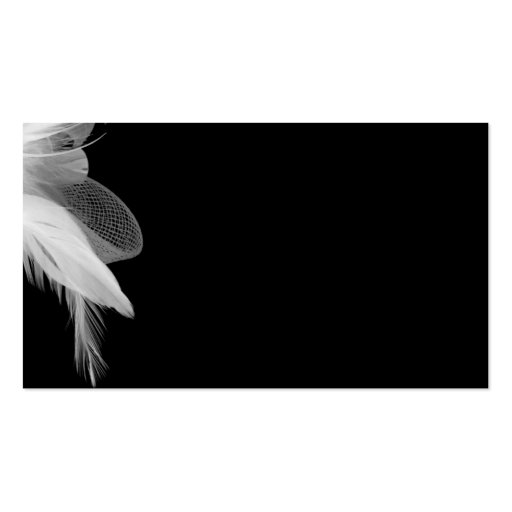 White Feathers Plain Card Business Card Template (front side)