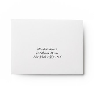 White Feathers RSVP Envelope zazzle_envelope